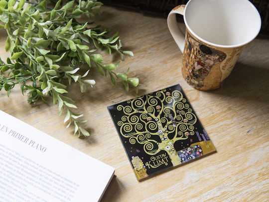 Hanipol Round Coaster Glass Gold 10.5cm 1pcs