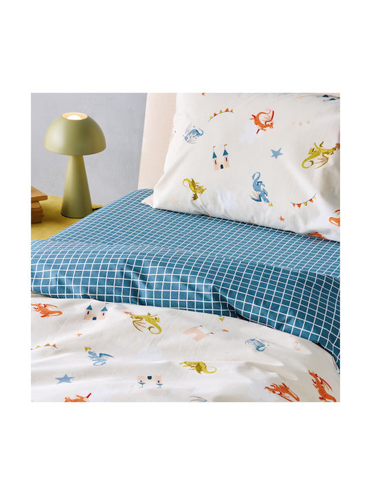 Kentia Poldo Set Kids Duvet Cover Single with Pillowcase Cotton Beige 165x245cm
