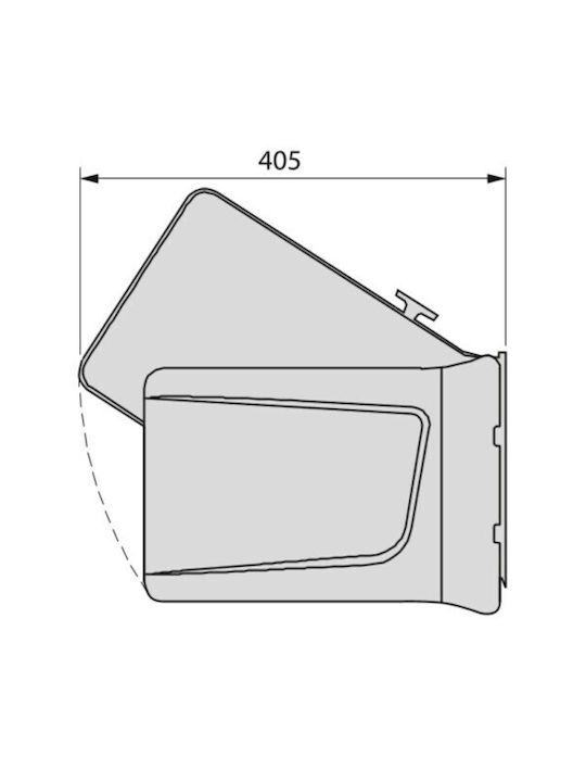 Emuca Waste Bin Waste Plastic for Cabinet Gray 15lt 1pcs