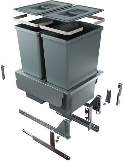 Elletipi Grey Recycling Bin 45lt
