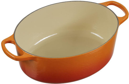 Le Creuset Signature Oval Ρηχή Κατσαρόλα από Μαντέμι 4.1lt / 27cm Volcanic