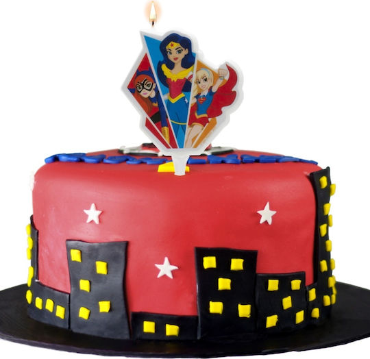 Super Hero Girls Anniversary Candle Dekora