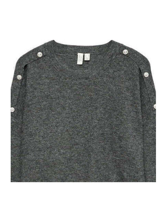 Vero Moda Пуловер Тъмносив Меланж