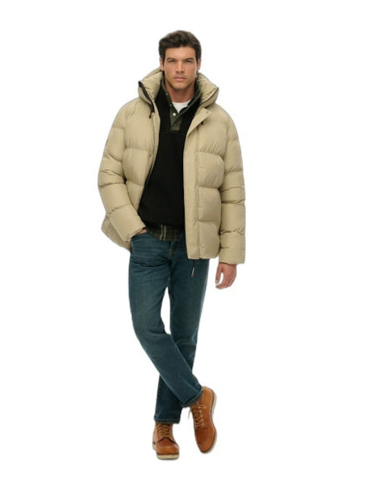 Winter Jacket Puffer Twig Beige
