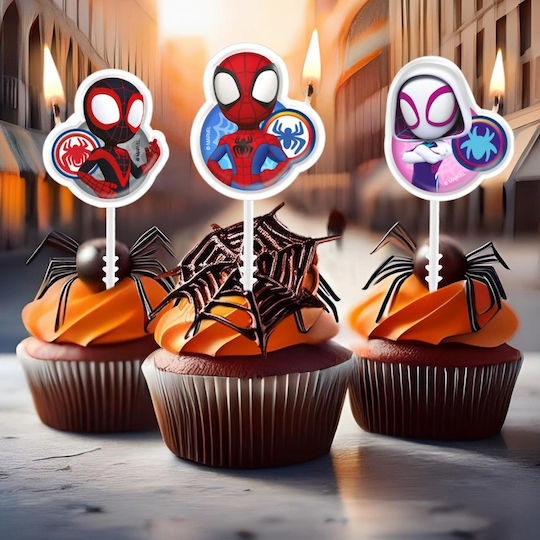 Комплект Свещи За Рожден Ден Spidey His Amazing Friends 4 Бройки Dekora