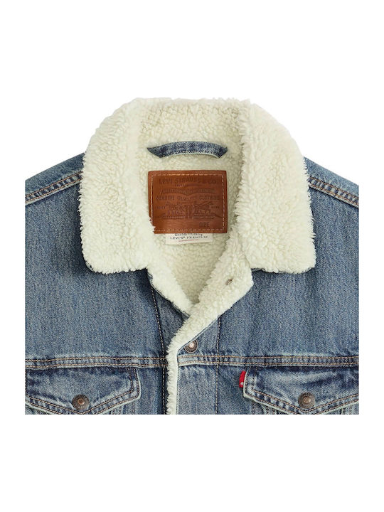 Type 3 Sherpa Trucker Яке Med Indigo/worn In