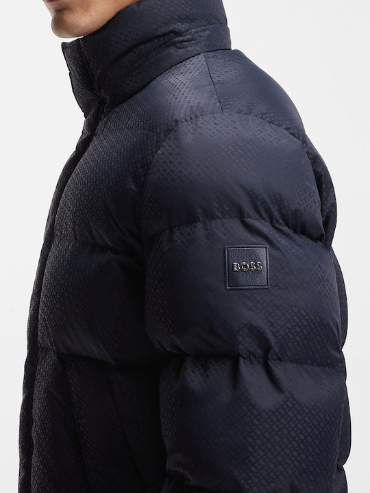 Logo Jacket Puffer Waterproof Dark Blue