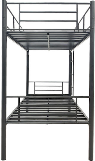 Belit Pat Pentru Copii Cușetă Single Negru Pentru Saltea 90x190cm
