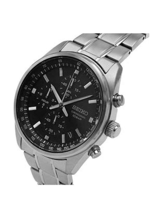 Seiko Conceptual Series Men's Watch 41.5mm Chronograph Battery with Silver Metal Bracelet