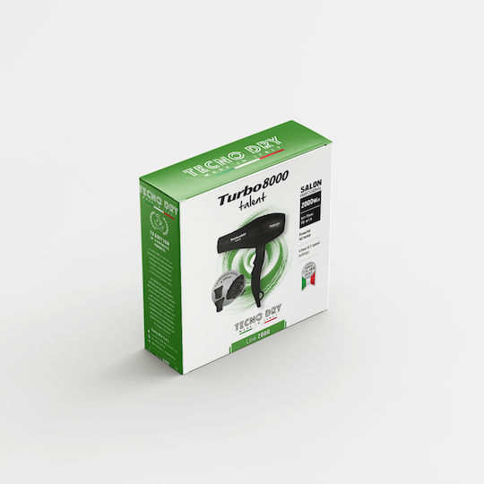 Tecno Dry Επαγγελματικό Πιστολάκι Μαλλιών Turbo με Φυσούνα 2200W