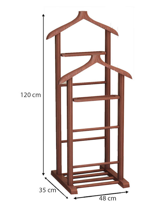 Aithrio Cuier de podea din Lemn Maro 33.5x120x120cm