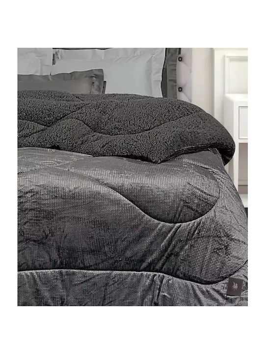 Greenwich Polo Club Duvet Cover with Hollowfiber Filling Queen 220x240cm Essential 3956 Grey 740 GSMGsm 11 togs Togs