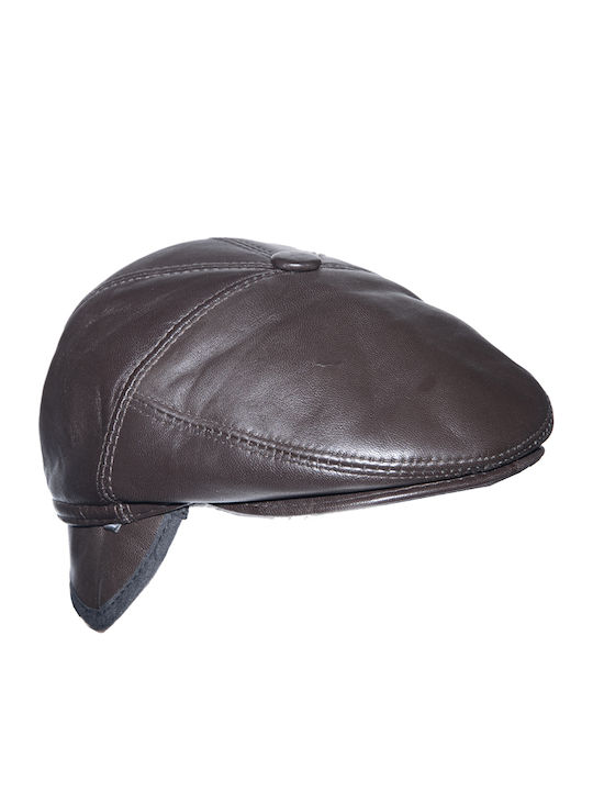 Ageridis Leather Herren-Schiebermütze Braun