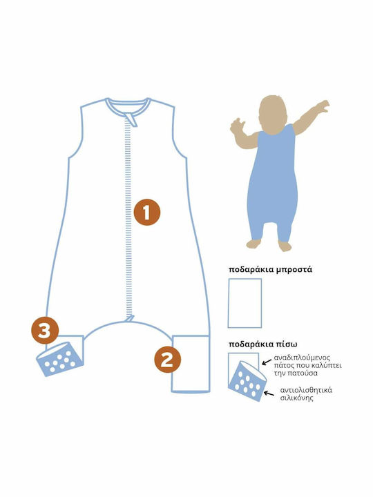 Baby Bliss Зима Спален чувал с крачета 2.5 Тог Penguin Blue