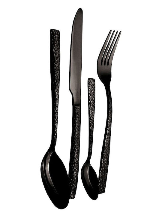 Berlinger Haus Carved Besteckset Edelstahl Schwarz 24Stück
