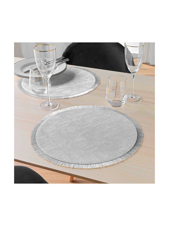 Douceur d'Intérieur Σουπλά Υφασμάτινο Ασημί 38x38cm Douceur d'Intérieur Σουπλά Υφασμάτινο Ασημί 38x38cm