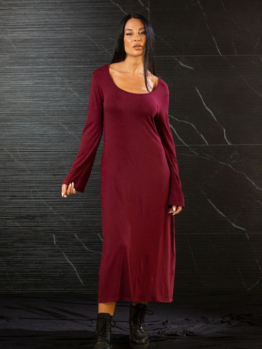 Rochie Maxi pentru Nuntă / Botez Burgundy