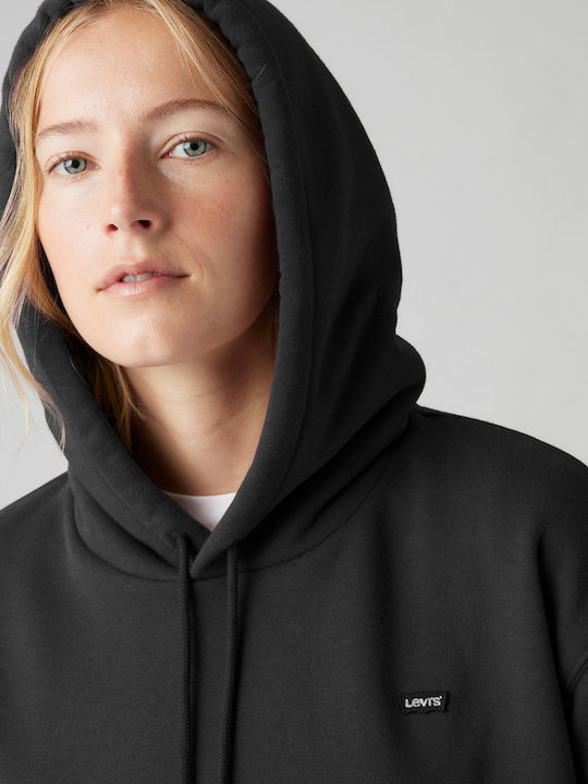Everyday Long Women's Sweatshirt Hooded Black