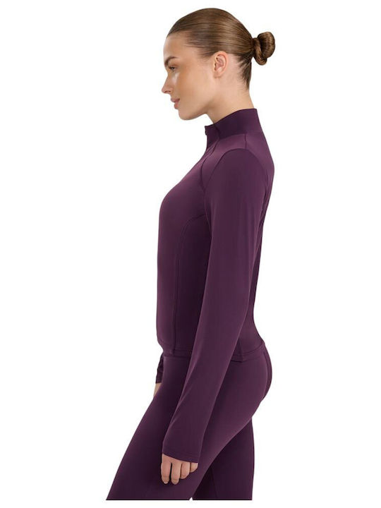 Functional Damen Sweatshirtjacke Lila