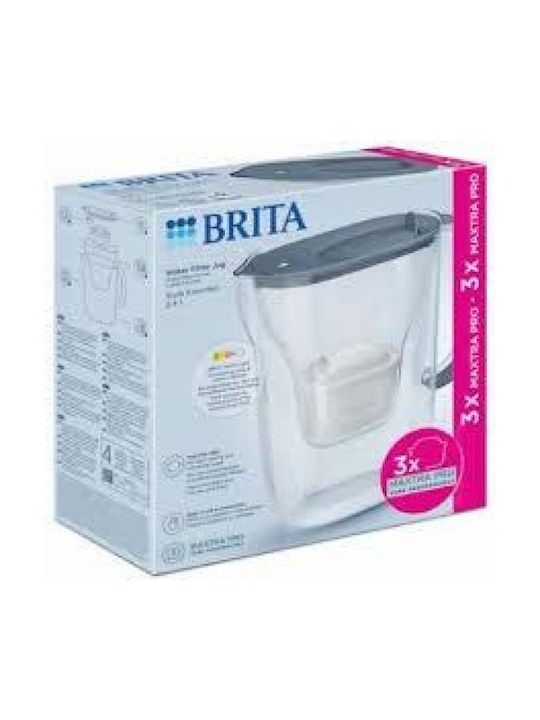 Brita Style Essential Plastic Jug Blue-Soft Grey with Filter 2400ml