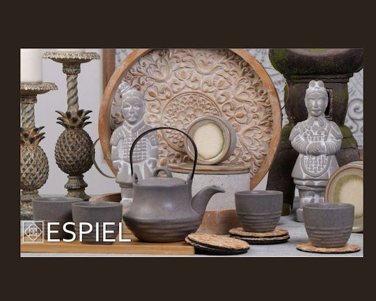 Espiel Ritual Tea Set with Cup and Filter Ceramic Gray 600ml 5pcs