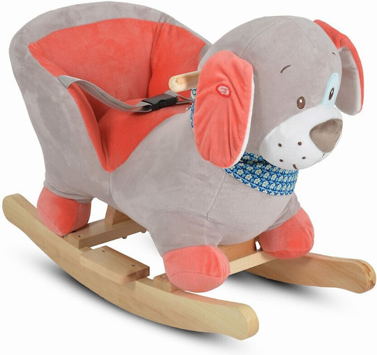 Moni Ollie Wooden Rocking Toy Dog for 12+ months with Max Load Capacity 30kg Multicolour
