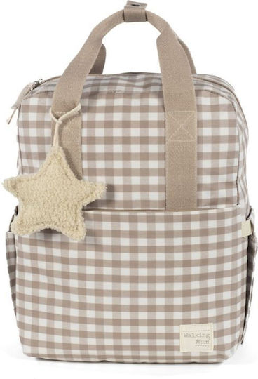 Walking Mum Backpack Diaper Bag Caetana Beige 28x37x12cm