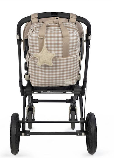 Walking Mum Backpack Diaper Bag Caetana Beige 28x37x12cm