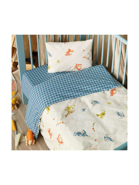 Kentia Baby Duvet Cover Set With Pillowcase Poldo Multicolour 100x140cm