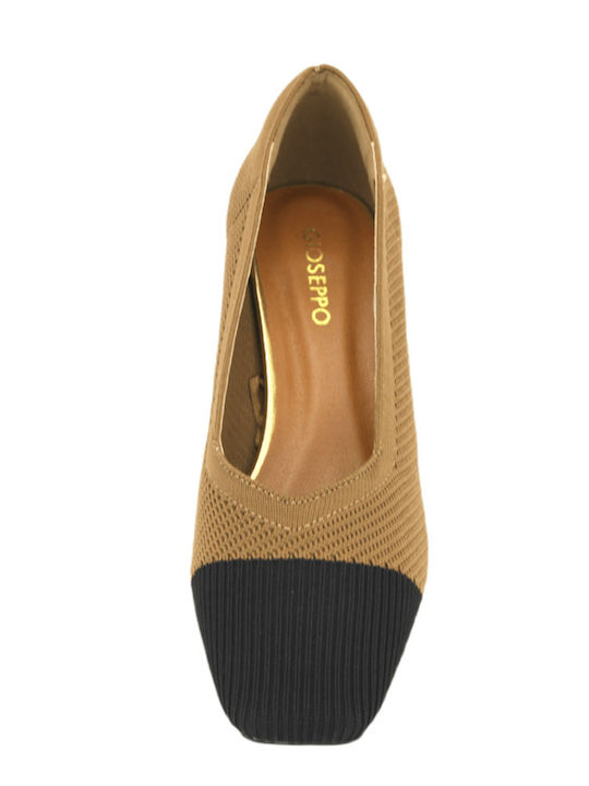 Pumps mit mittelhohem Absatz Tabac Braun