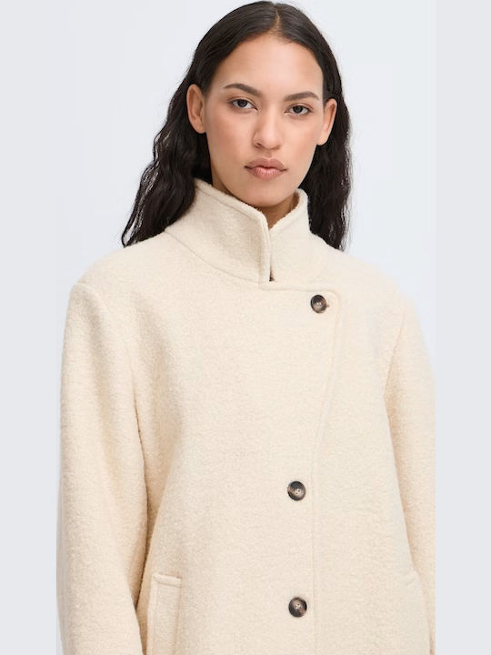 Wolle Damen Almond Milk Mantel