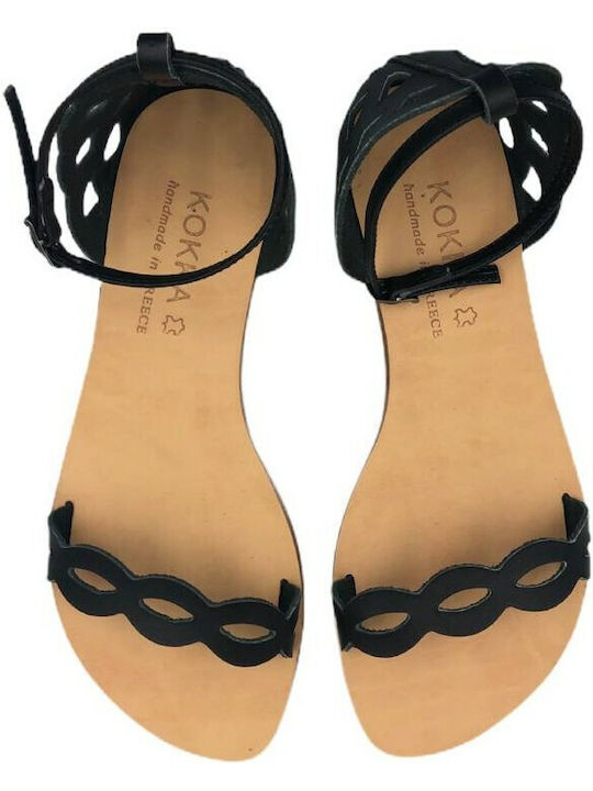 Women's Flat Sandals in Black Color