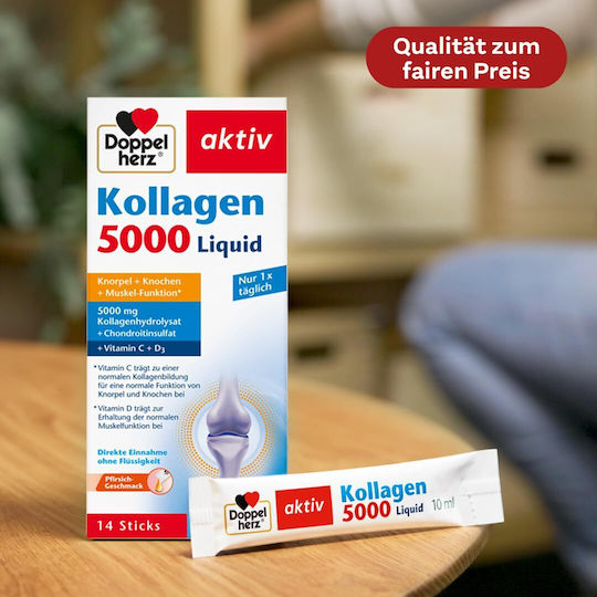 Doppelherz Collagen 5000 with Vitamin C 14 sachets Peach