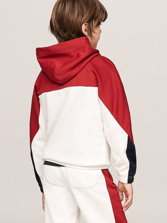 Fleece Επένδυση Παιδικό Φούτερ με Κουκούλα Πολύχρωμο
