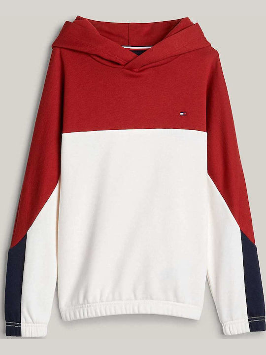 Fleece Επένδυση Παιδικό Φούτερ με Κουκούλα Πολύχρωμο