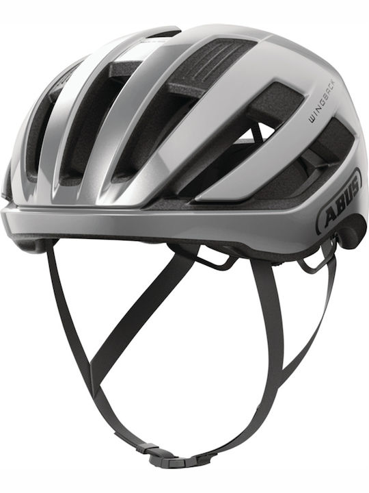Abus Wingback Fahrradhelm Straße Silber
