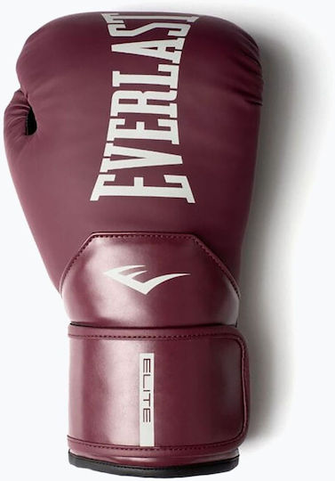 Everlast Elite 2 Boxing Gloves made of Synthetic Leather for Match Purple