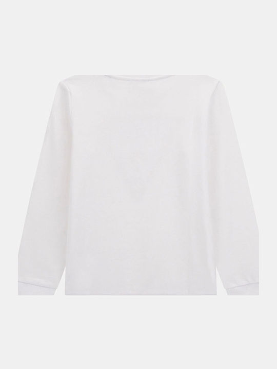 Kids Long-Sleeved White Blouse