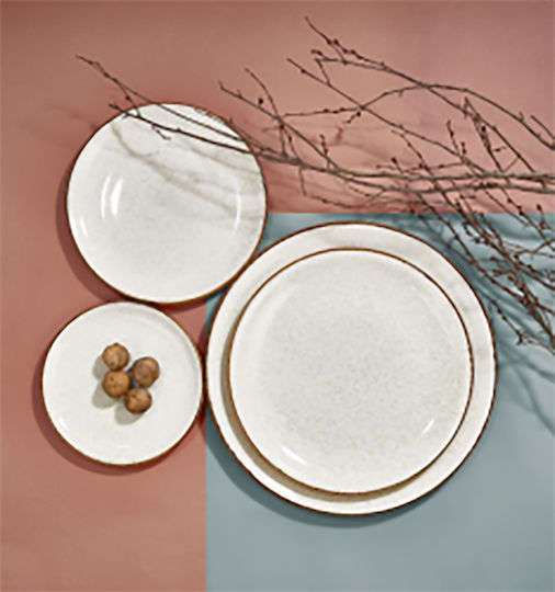 By Bone Round Serving Bowl Made of Porcelain with Diameter 6cm
