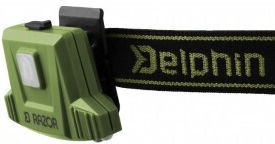 Delphin Lumină de lucru și de sit, cu baterie Lanternă Frontală LED cu Luminozitate Maximă 85lm Verde