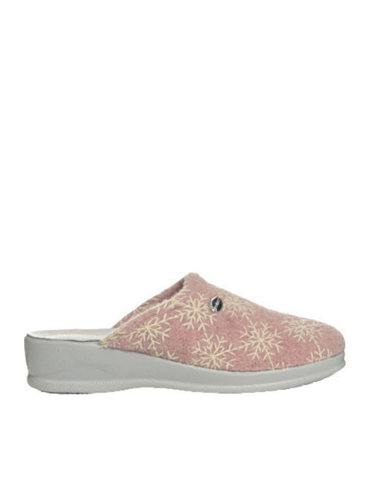 Anatomische Leder Damen Hausschuhe Rosa