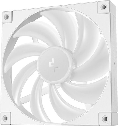 Deepcool Fd14 Case Fan 140mm (1650rpm / 82.53cfm) με ARGB Φωτισμό και Σύνδεση 3-Pin / 4-Pin PWM 3τμχ Λευκό