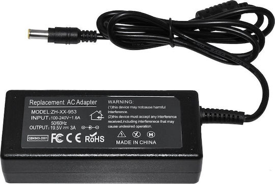Power Adapter Replacement Sony Vaio Laptops 19.5v/3a 60w 6.5 X 4.4mm Jack