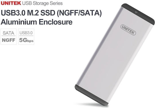 Unitek Carcasă pentru unitate de hard disk M.2 SATA III cu conexiune USB 3.1
