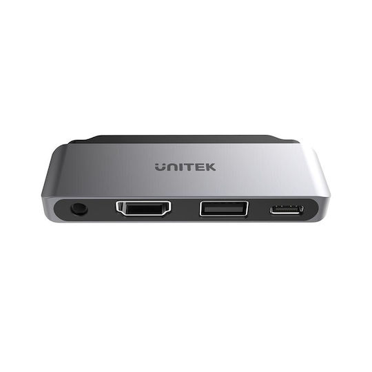 Unitek uHUB Q4 Lite Stație de andocare cu 4K PD Ethernet Gri