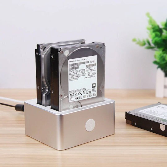 Unitek Y-3027 Docking Station για 2 Σκληρούς Δίσκους SATA 2.5" / 3.5" με σύνδεση USB 3.1 (Y-3027)