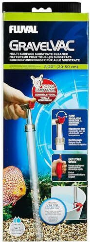 Fluval Gravelvac Mulm Vacuum Aquarium Gravel Cleaner Transparent Red