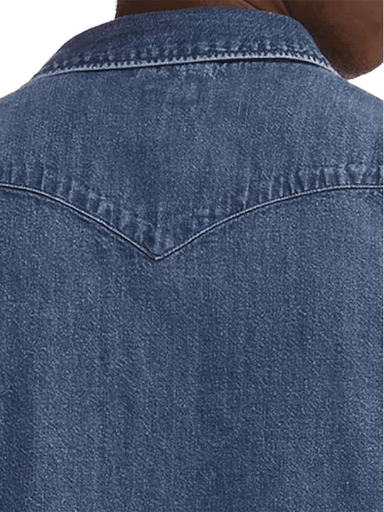 Barstow Western Standard Langärmlig Jeans Hemd Dark Blue