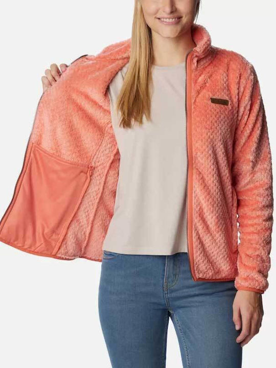 Fire Side Ii Women's Cardigan with Zipper Coral