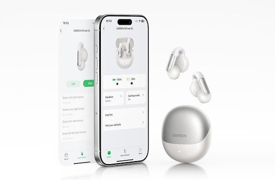 Ugreen HiTune S5 WS210 In-ear Bluetooth Handsfree Ακουστικά Λευκά